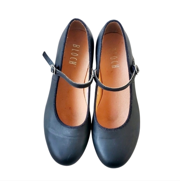 Bloch Black Leather Mary Jane Dance Shoes Girls #2T  Size 7 1/2 US. - Picture 2 of 14